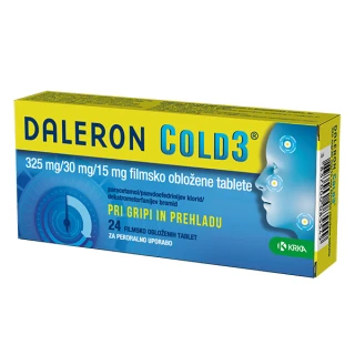 Daleron Cold3 filmsko obložene tablete, 24 tablet