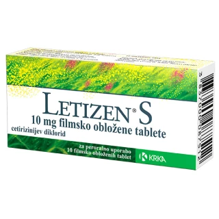 Letizen S 10 mg filmsko obložene tablete, 10 tablet