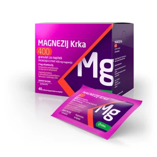 Magnezij Krka 400 granulat za napitek, 40 vrečk