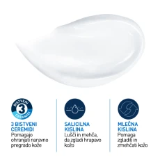 CeraVe SA krema za glajenje suhe in grobe kože, 340 ml